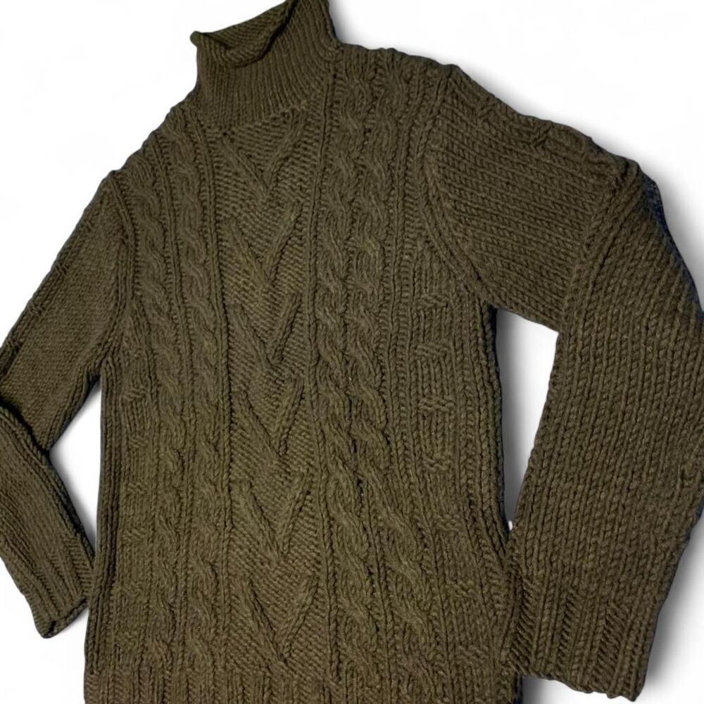 Express Women's Green and Khaki Jumper